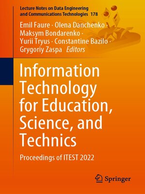 cover image of Information Technology for Education, Science, and Technics